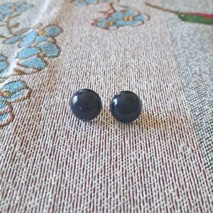 Vintage Navy Blue Post Earrings